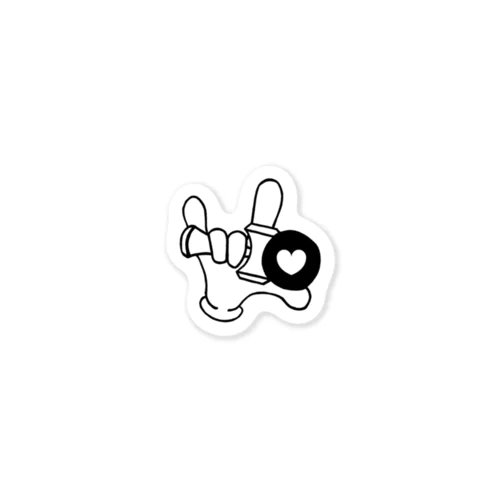ラブけんロゴ（黒） Sticker