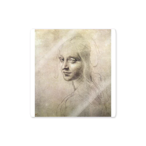 Head of a Girl – Leonardo da Vinci Sticker