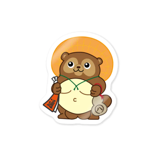 八相縁起-信楽焼たぬき- Sticker