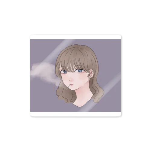 喫煙Girl Sticker