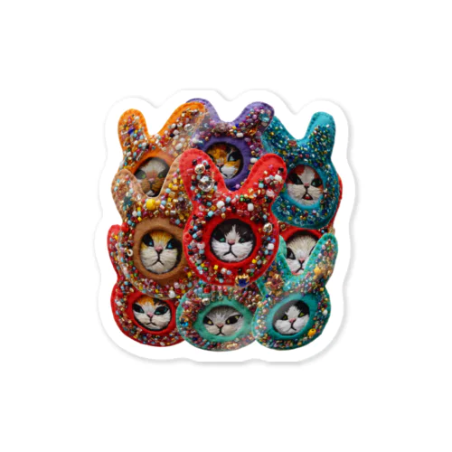 キグルミビーズうさ特盛ナイン Sticker