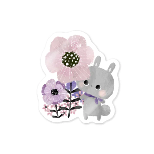 ラパンとお花Ⅱ Sticker