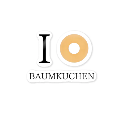 I LOVE BAUMKUCHEN Sticker
