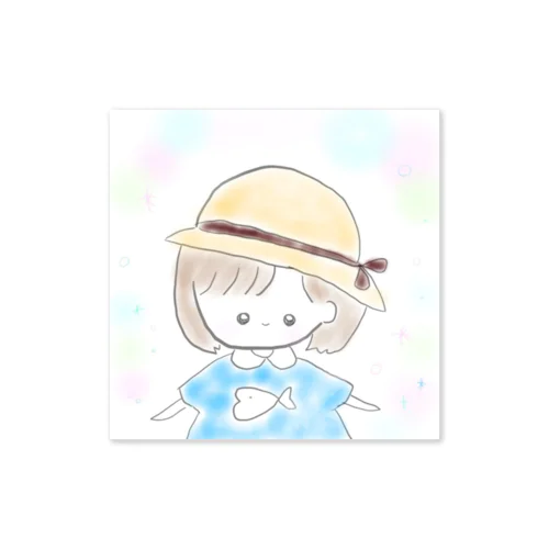 夏の麦わら帽子ののちゃん👒 Sticker