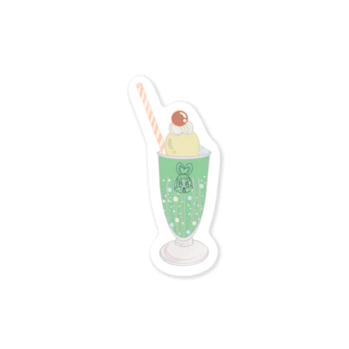 うさクリームソーダ Sticker