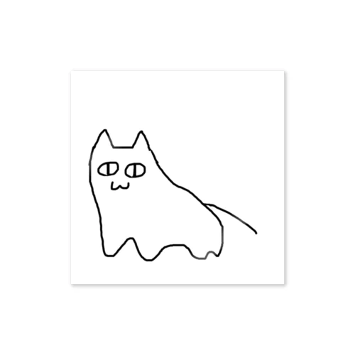 絵が下手な人がかいた猫 Sticker