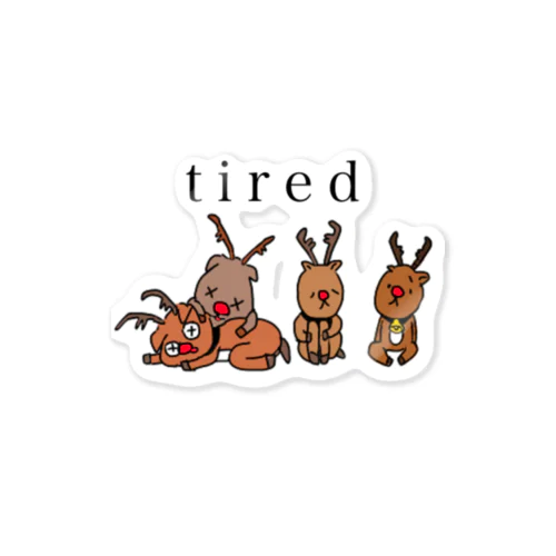 疲れたトナカイさんたち Sticker
