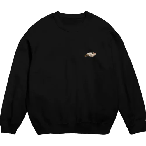 かんがえる猫 / ニャーニャー Crew Neck Sweatshirt