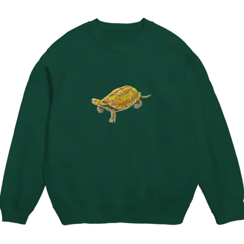ここにいるよ、ニホンイシガメ Crew Neck Sweatshirt