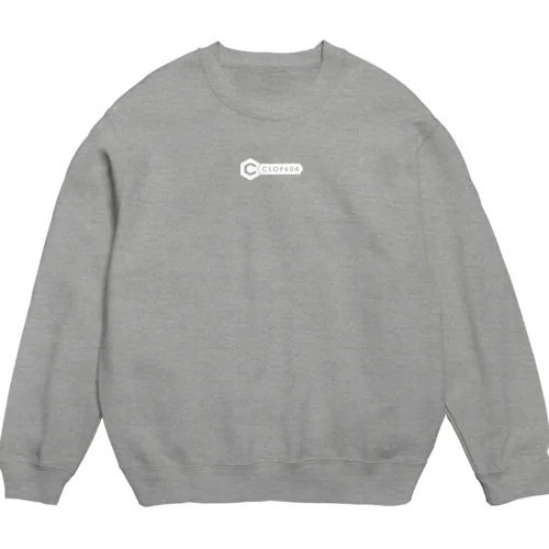 clop604 ホワイトロゴ Crew Neck Sweatshirt