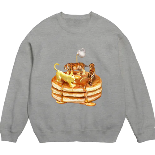 虎とバターとホットケーキ Crew Neck Sweatshirt