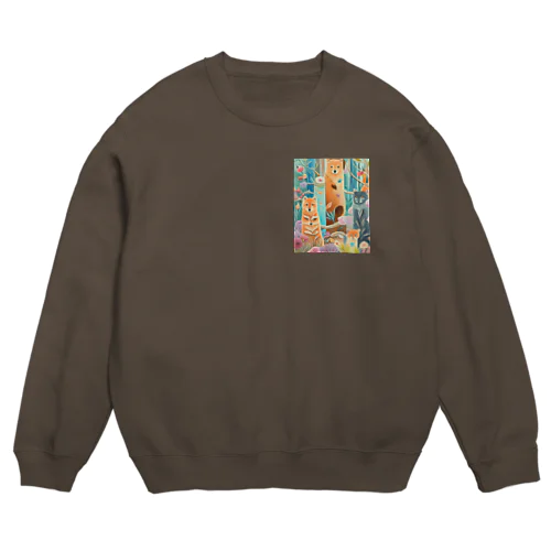 森の中の世界 Crew Neck Sweatshirt