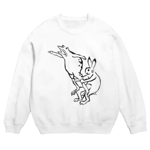 鳥獣戯画現代版　組体操 Crew Neck Sweatshirt