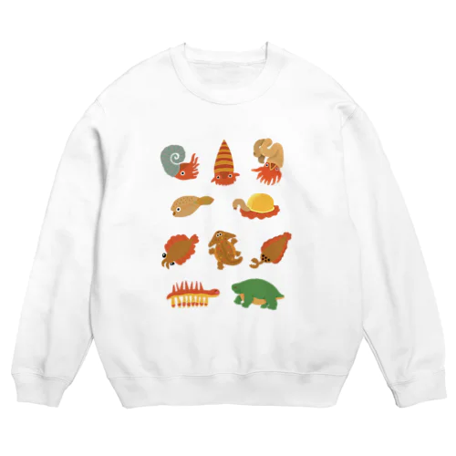 古生物柄 Crew Neck Sweatshirt