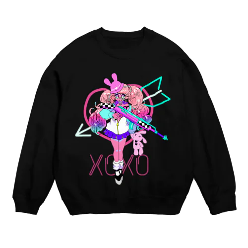 ラブハンター💘バニーちゃん Crew Neck Sweatshirt