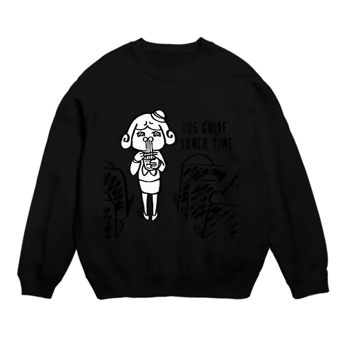 ガイド中に突然カップラーメンを食べ始めるバスガイドのサゲスミン王子 Crew Neck Sweatshirt