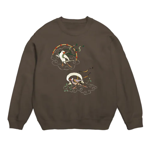 文鳥風神雷神 Crew Neck Sweatshirt