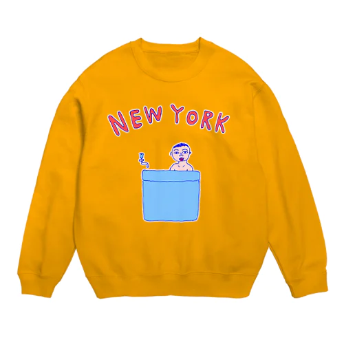 ＜ドラマ衣装着用デザイン＞ダジャレデザイン「にゅーよーく」＜NEWYORK＞＊このデザインがドラマあのキスの衣装に使われていた模様、松坂桃李さんがきてるのみたよお Crew Neck Sweatshirt