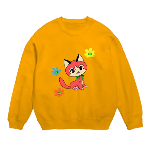 昭和レトロ猫ちゃんのスウェット Crew Neck Sweatshirt
