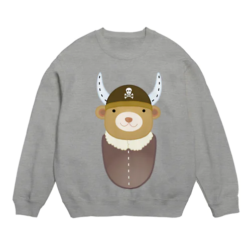 海賊になりたいクマ Crew Neck Sweatshirt