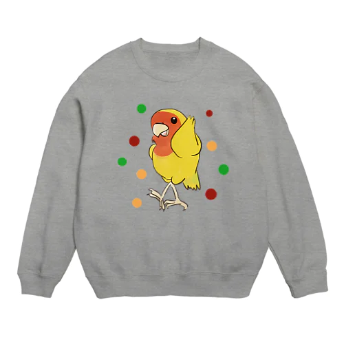 コザクラインコ（ダンシング・アフリカンバージョン） Crew Neck Sweatshirt