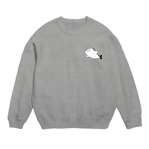 おまぬけ顔のジンベエザメさん Crew Neck Sweatshirt