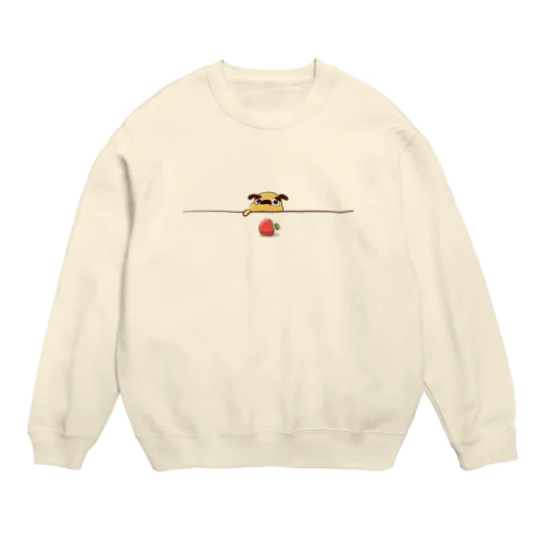 手が届かないパグ Crew Neck Sweatshirt
