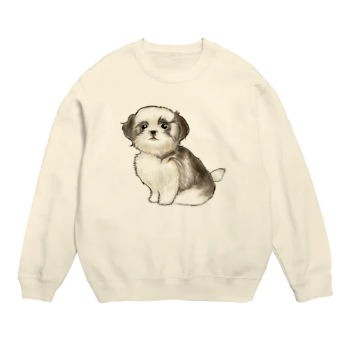 シーズーベビーちゃんーおすまし顔 Crew Neck Sweatshirt