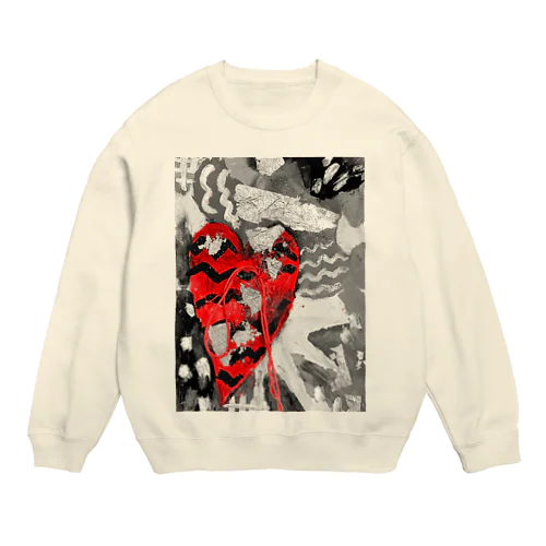 荒ぶる鼓動 モノトーン Crew Neck Sweatshirt