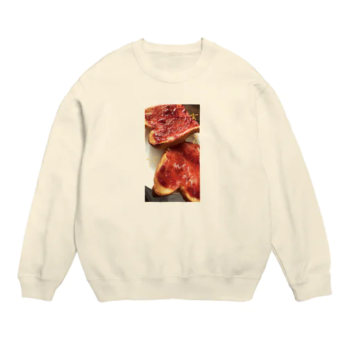 甘〜いトースト Crew Neck Sweatshirt