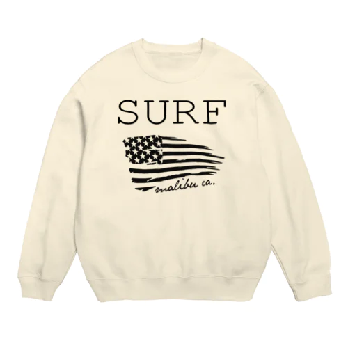SURF in Malibu,CA Crew Neck Sweatshirt