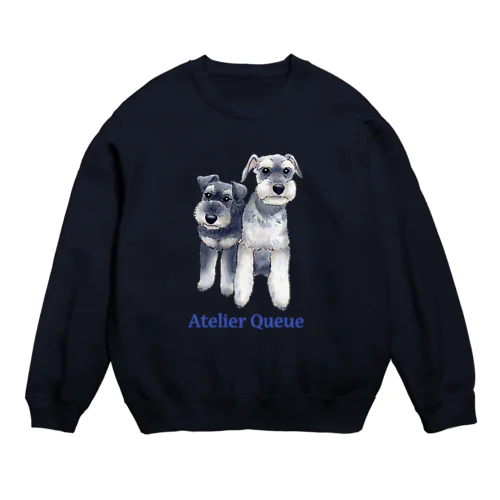 ミニチュアシュナウザー・カップル Crew Neck Sweatshirt