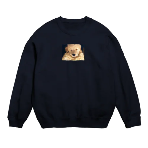 ゴールデンレトリバーの子犬 Crew Neck Sweatshirt