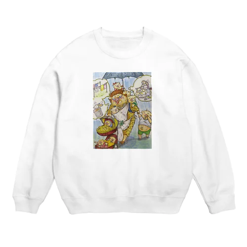 母は偉大なり Crew Neck Sweatshirt