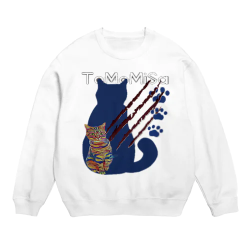 2faced cat - ToMoMiSa cat Crew Neck Sweatshirt