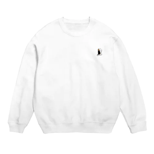 イッヌ　ワッペン風 Crew Neck Sweatshirt