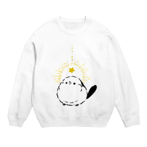 星に願いをシマエナガ＠ぴよ手帖 | シマエナガ雑貨 Crew Neck Sweatshirt