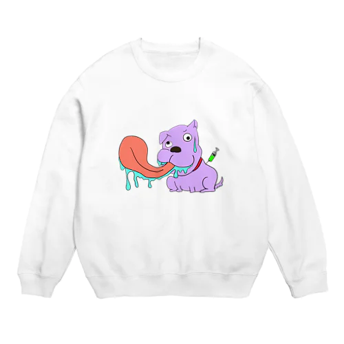ぱーぷるくん Crew Neck Sweatshirt