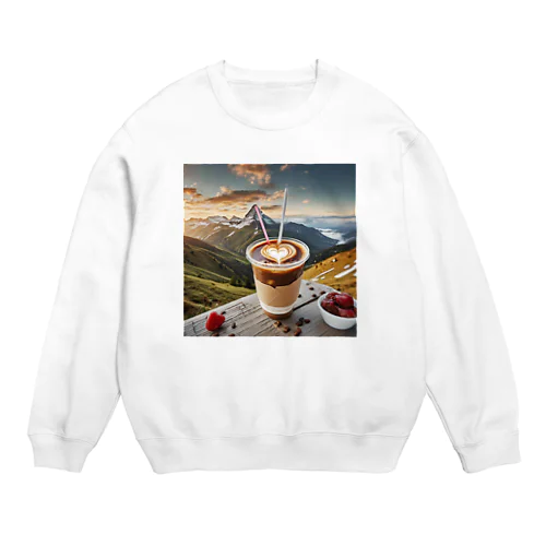 アイスコーヒーハート Crew Neck Sweatshirt