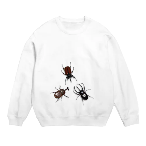 いたずらデザイン(ちょっとカブトムシついてますよ) Crew Neck Sweatshirt