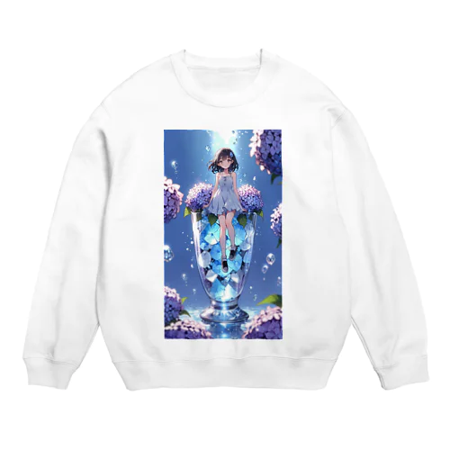 グラスの少女 Crew Neck Sweatshirt