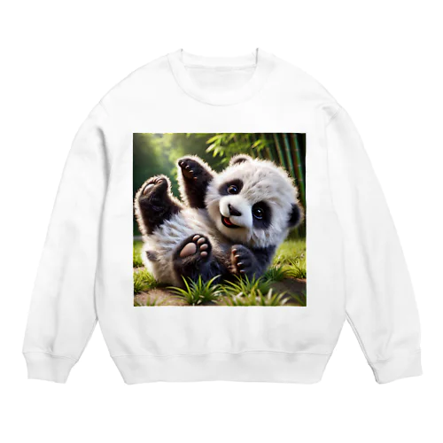 モフモフパンダ ゴロゴログッズ Crew Neck Sweatshirt
