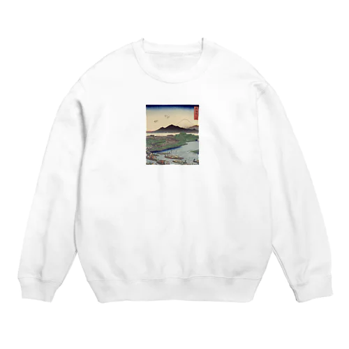 東海道　川崎 (東海道名所風景) Crew Neck Sweatshirt