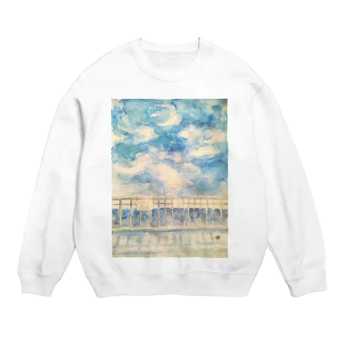 水彩クラゲ Crew Neck Sweatshirt