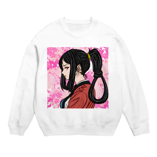 どこかで見たような侍女子です。(=^・^=) Crew Neck Sweatshirt