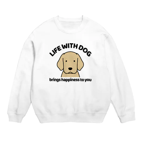犬と共に（ゴールデン） Crew Neck Sweatshirt