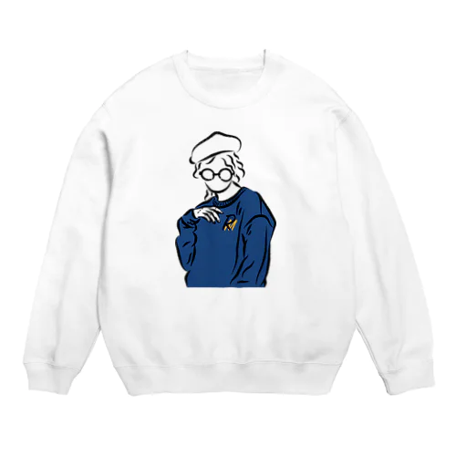 girl02-b Crew Neck Sweatshirt