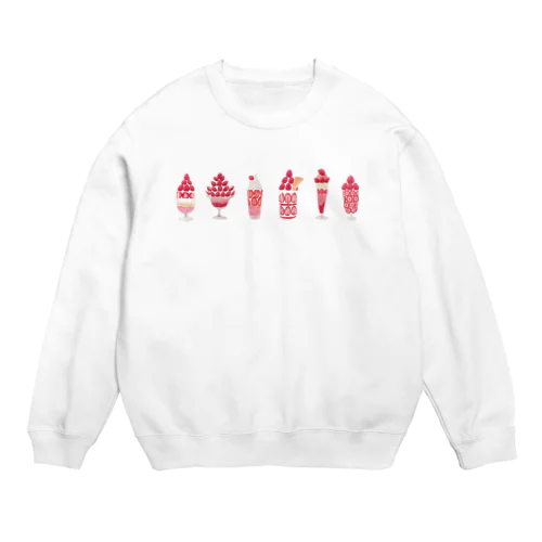 いちごパフェ Crew Neck Sweatshirt
