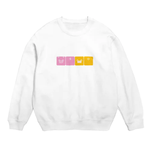 Animals box(ぶた、ひよこ) Crew Neck Sweatshirt