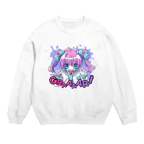 モウジュウ系女子（ふぁんしー） Crew Neck Sweatshirt